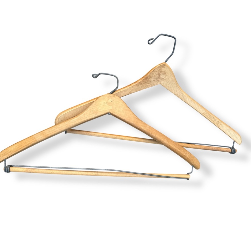 2 Wooden Clothing Hangers